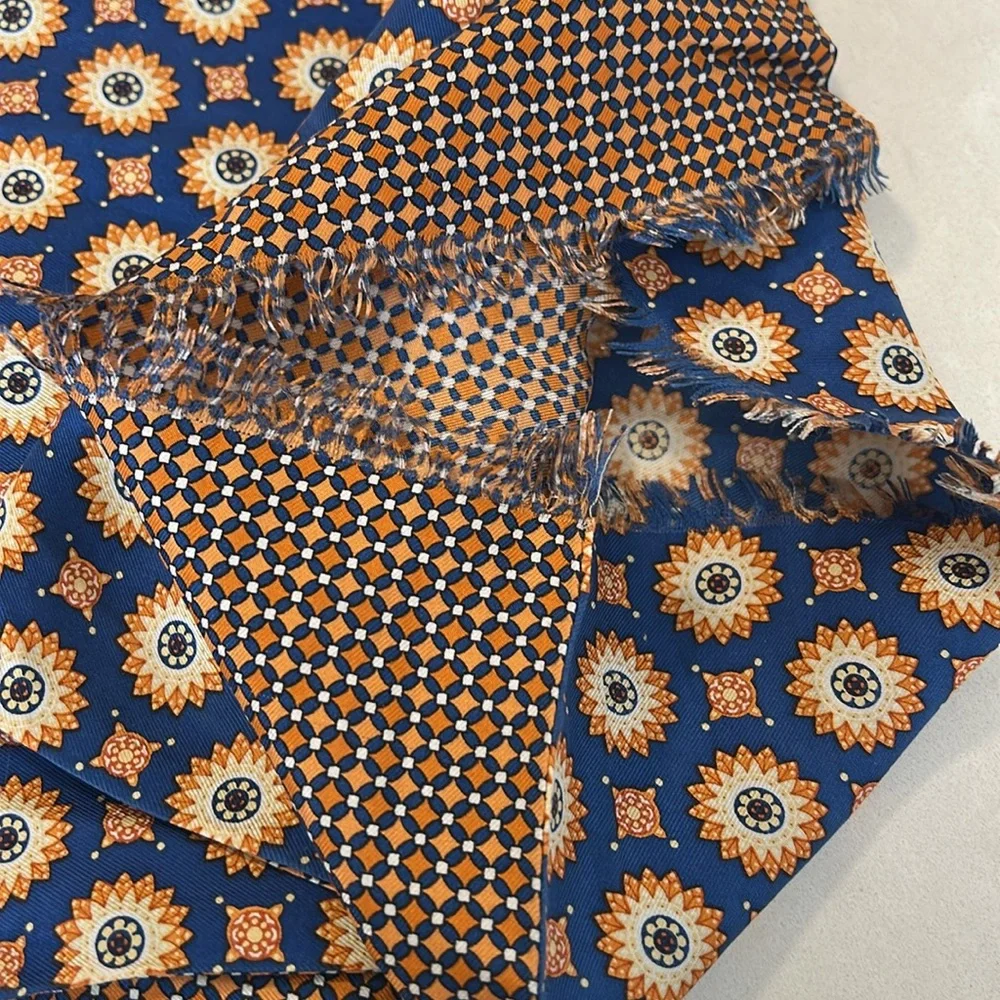 Burma Bibas 100% silk chain geometric print rectangular scarf